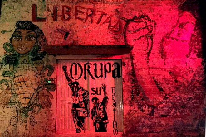 “Occupy your destiny.” Recent street art in Oaxaca.